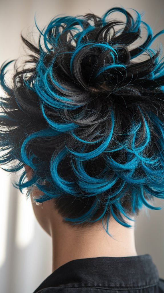 bold black hair accents