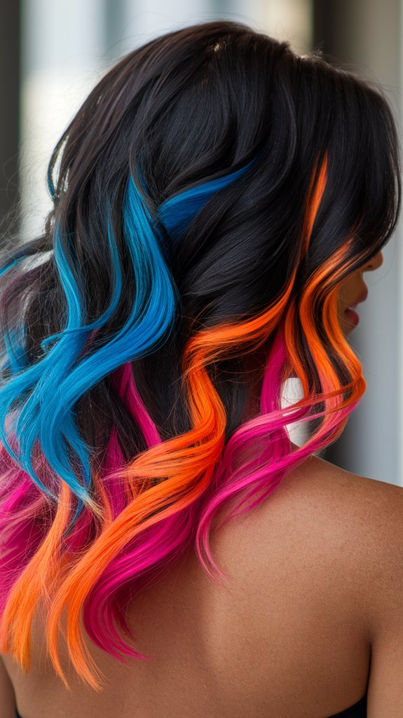 bold black vibrant colors