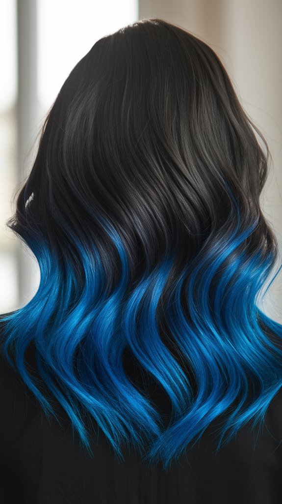 bold blue black gradient effect
