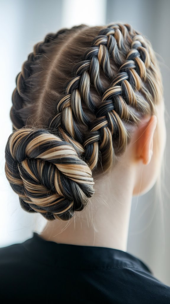 bold braids and bun