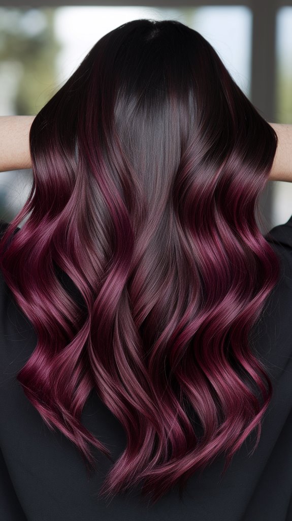bold burgundy hair transformation