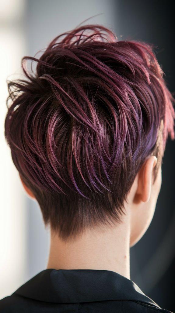 bold burgundy hair transformation