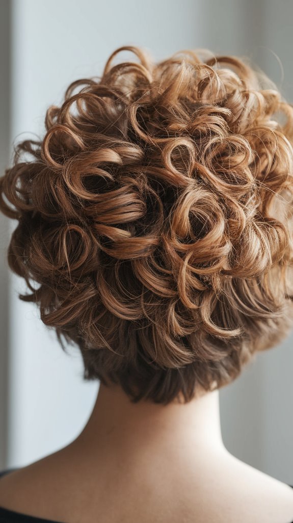 bold choppy curly pixie