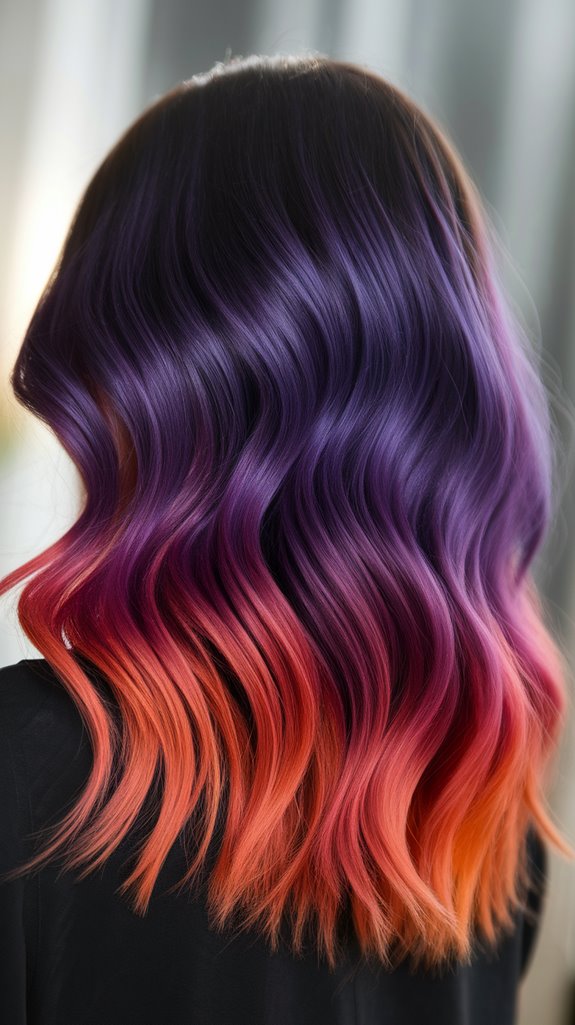 bold contrast hair color