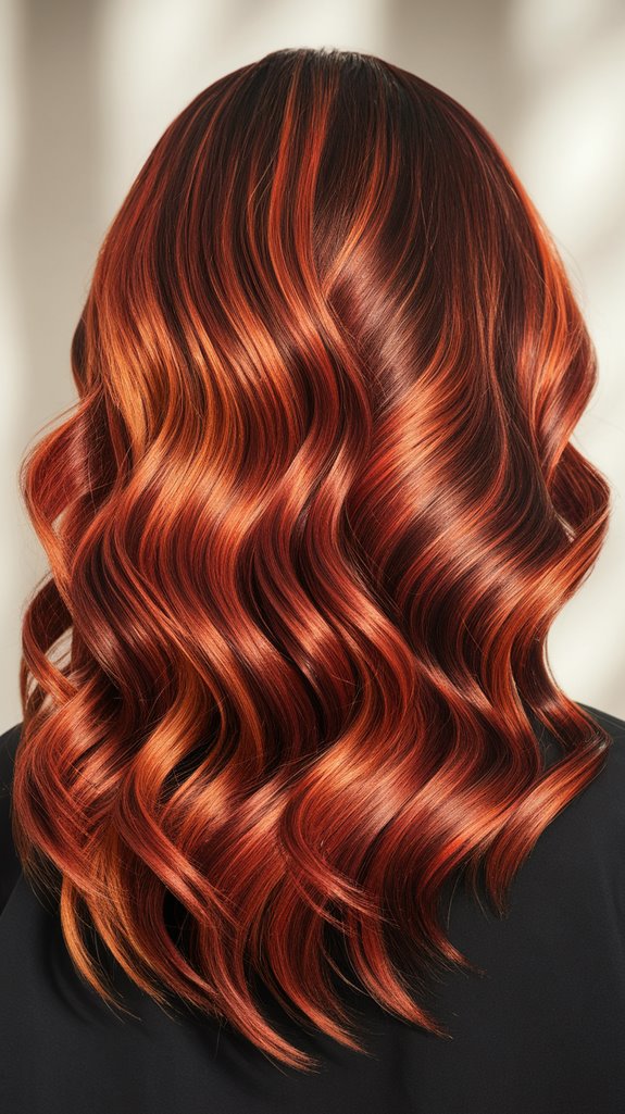 bold copper balayage highlights