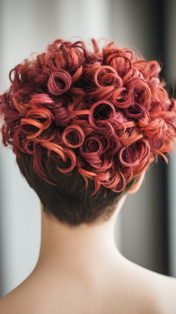 bold curly long pixie