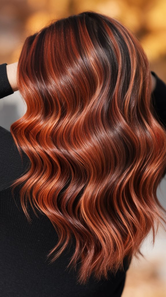 bold fiery copper highlights
