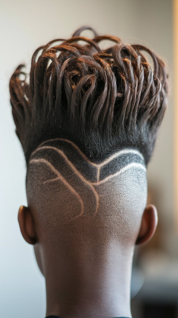 bold frohawk with curls