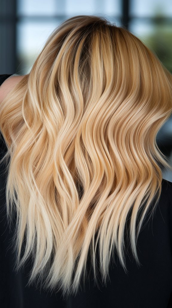 bold golden blonde contrast