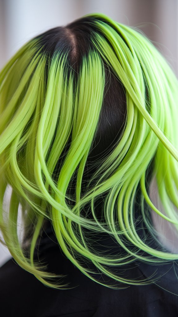 bold neon green contrast