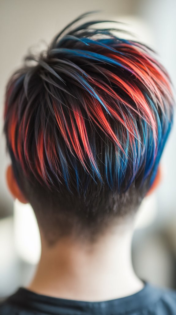 bold pixie cut highlights