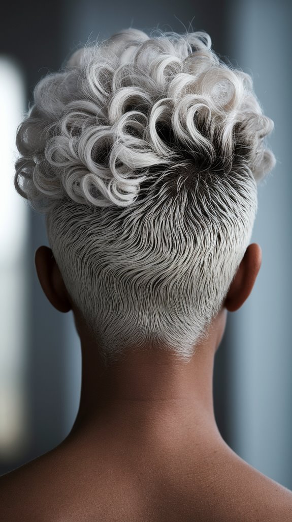 bold platinum blonde highlights