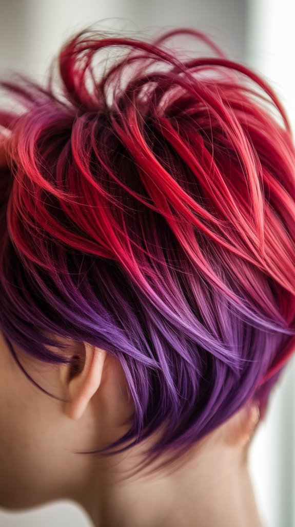 bold red purple hair