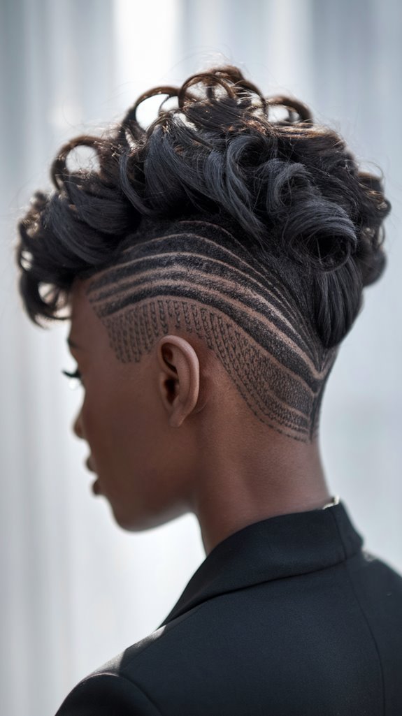 bold short hairstyle design