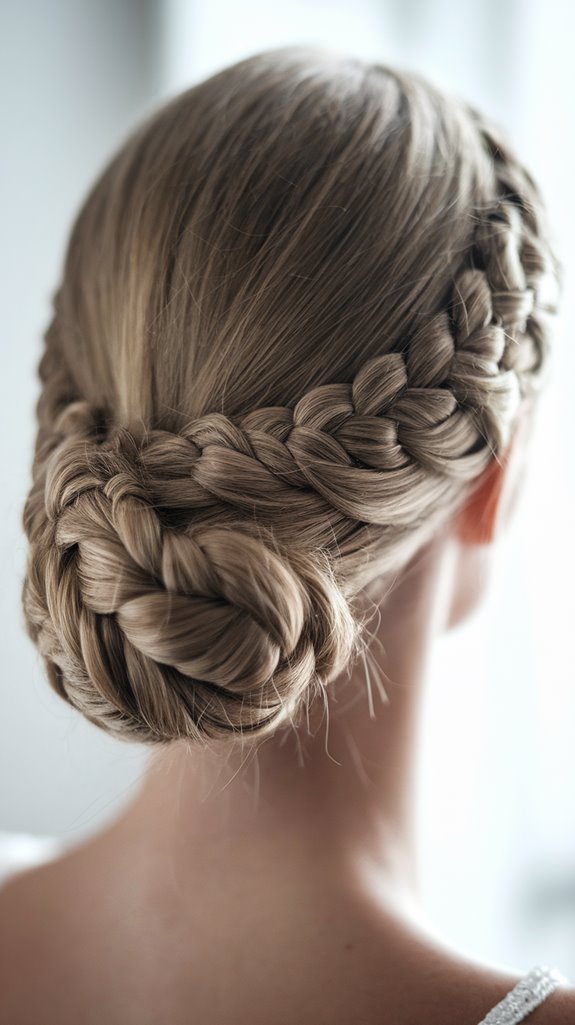 braided chignon for elegance