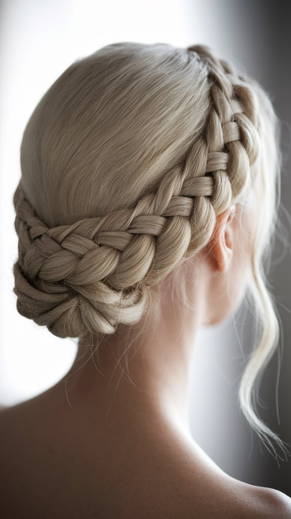 braided crown updo elegance