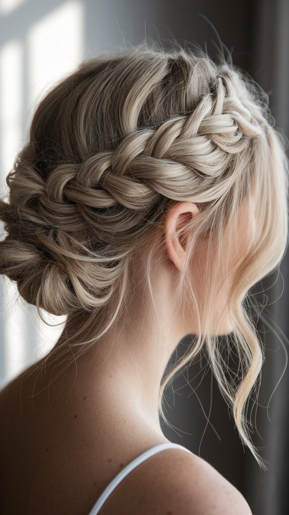 braided crown with tendrils