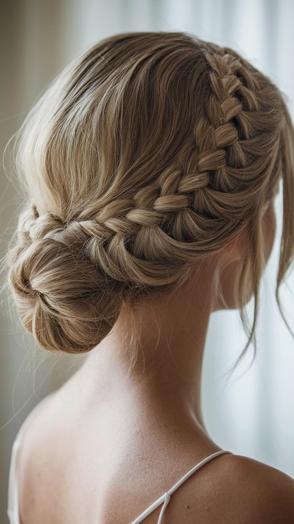 braided elegant low bun