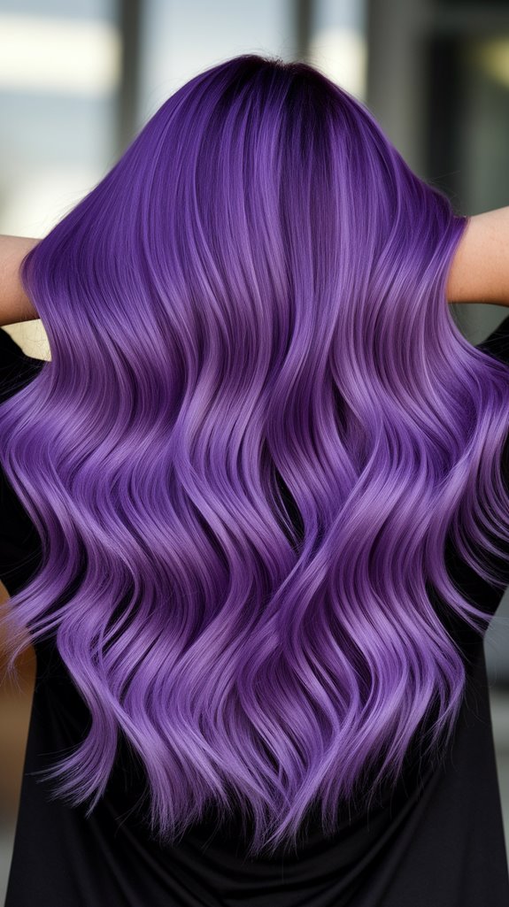 bright purple ombre hairstyle
