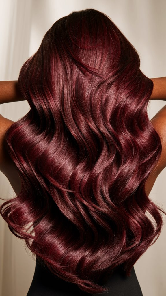 burgundy tones enhance complexion