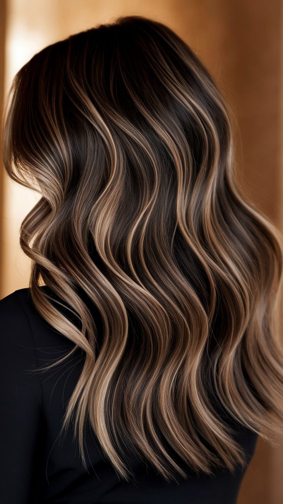 caramel balayage mocha elegance