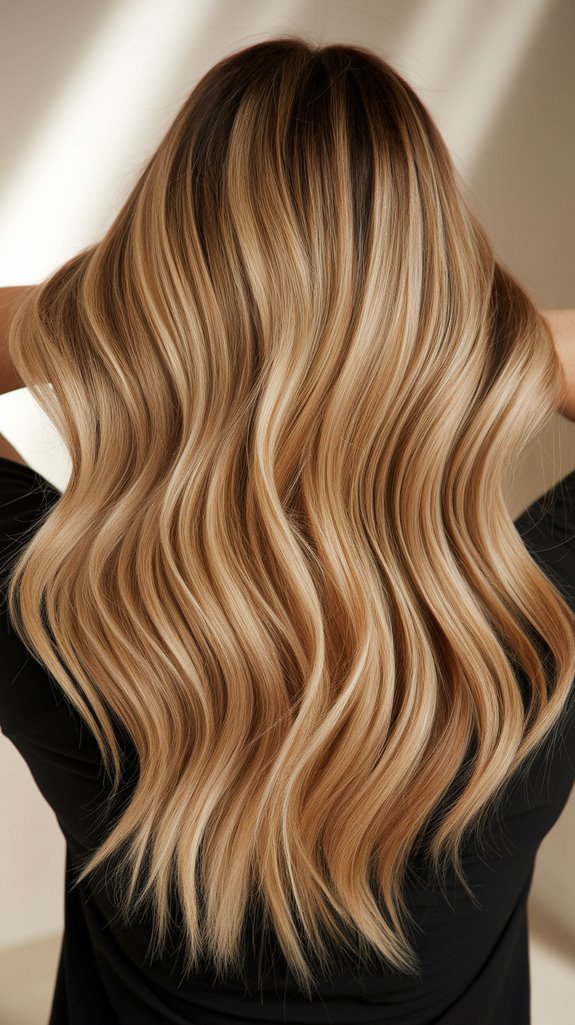caramel blonde balayage maintenance