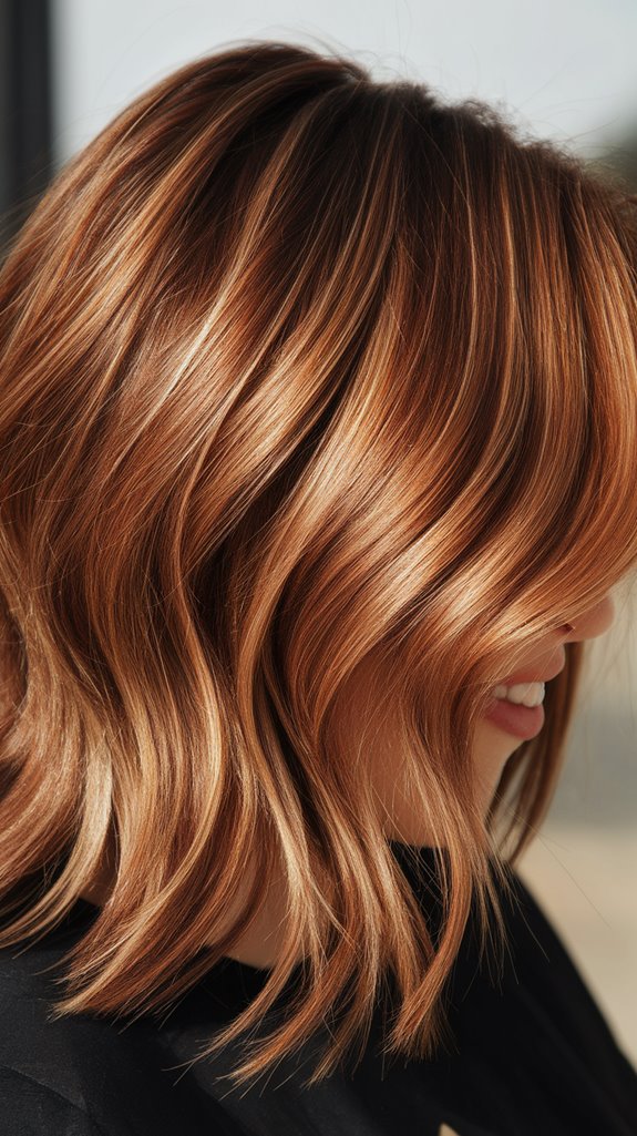 caramel highlights add warmth