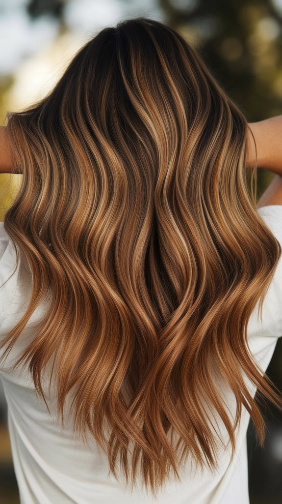caramel highlights enhance warmth