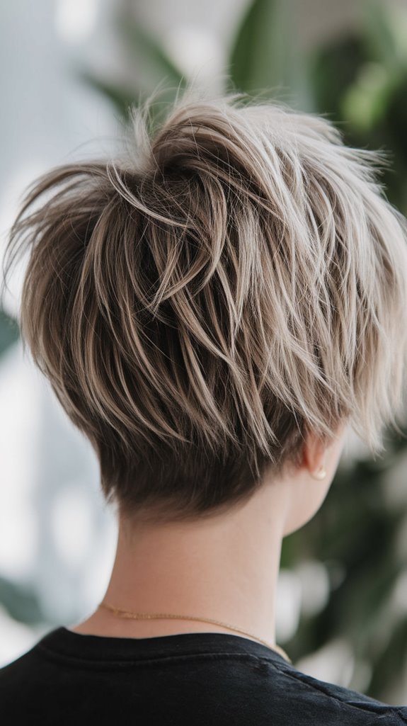 casual messy pixie hairstyle