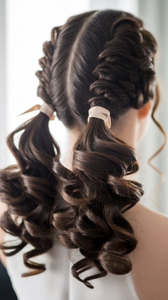 charming practical curly pigtails