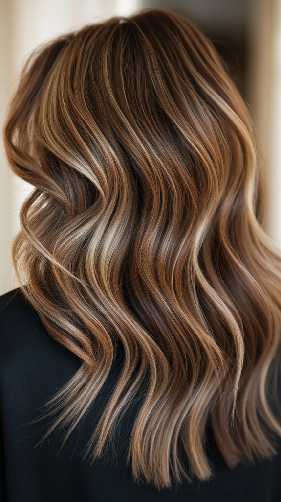 chestnut balayage with highlights