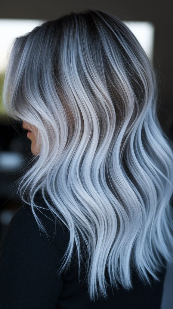 chic ash blonde balayage