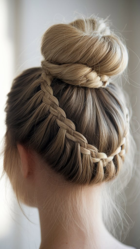 chic braided top knot