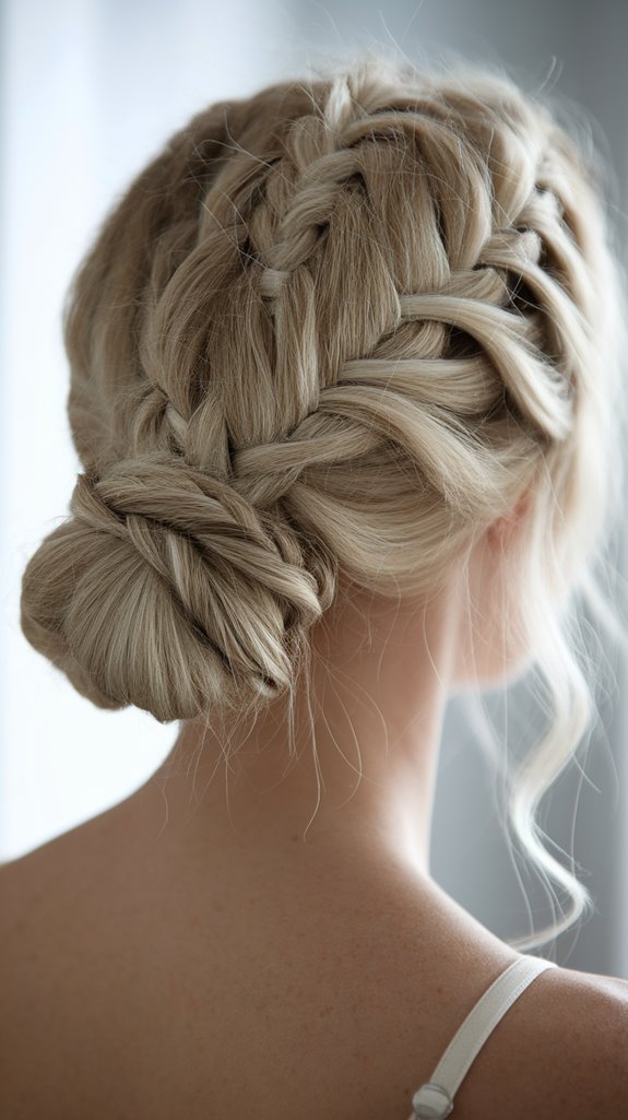 chic fishtail braid updo
