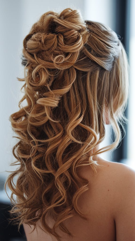 chic half up bun elegance