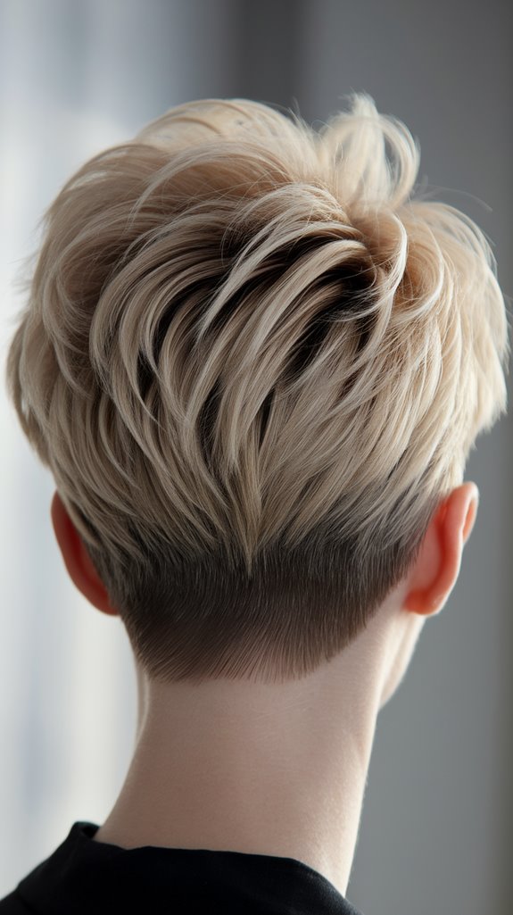 chic layered short hairstyle