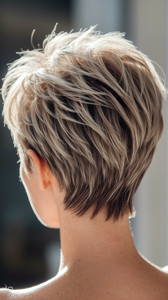chic layered short hairstyle