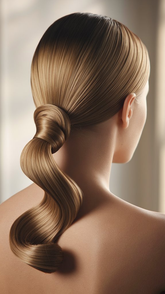 chic low ponytail elegance
