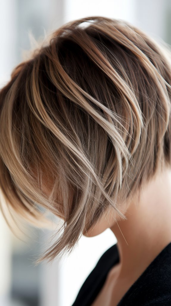 chic multi tonal brunette highlights