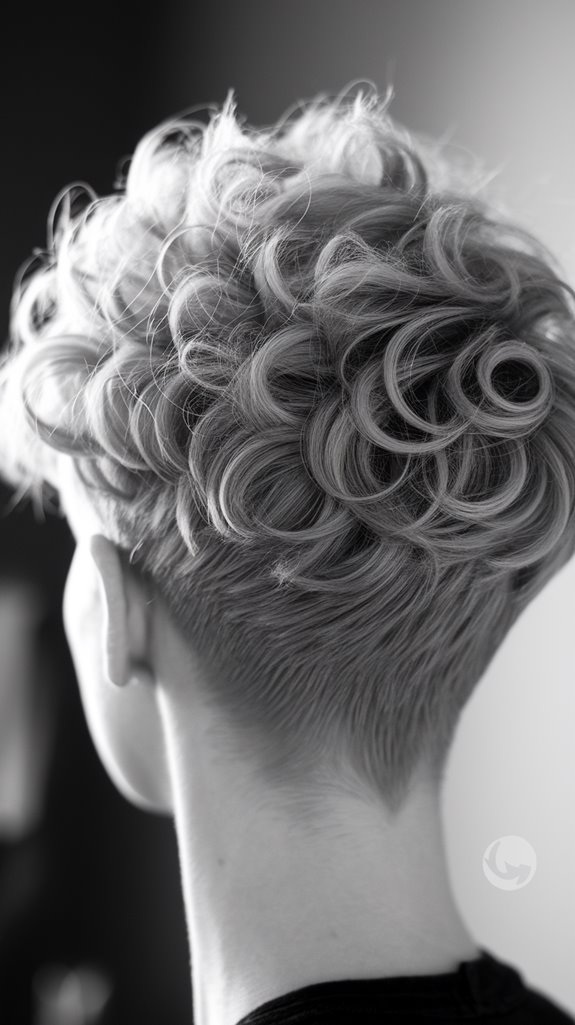 chic short curly hairstyle