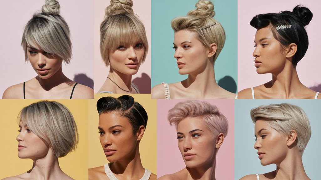 chic short hair updos