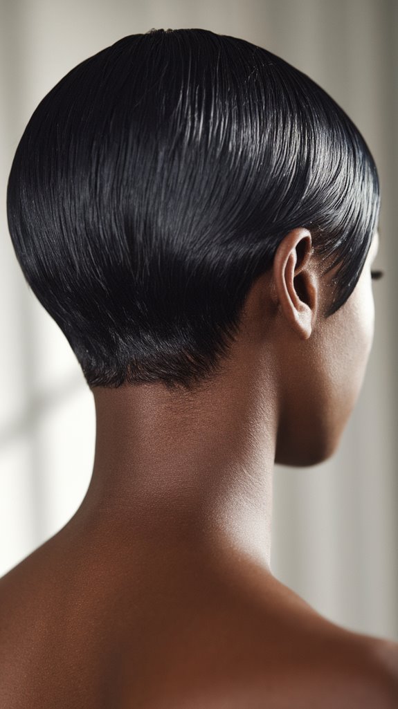chic short straight hairstyle