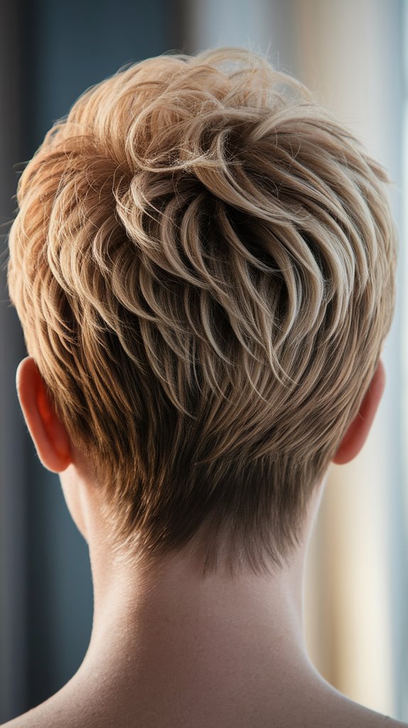 chic short textured hairstyle