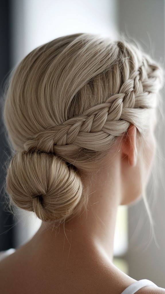 chic side swept braided updo