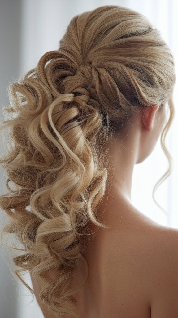 chic side swept ponytail