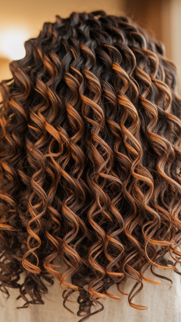 chocolate curls with caramel