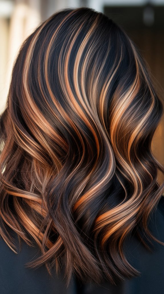 chocolate hair with highlights