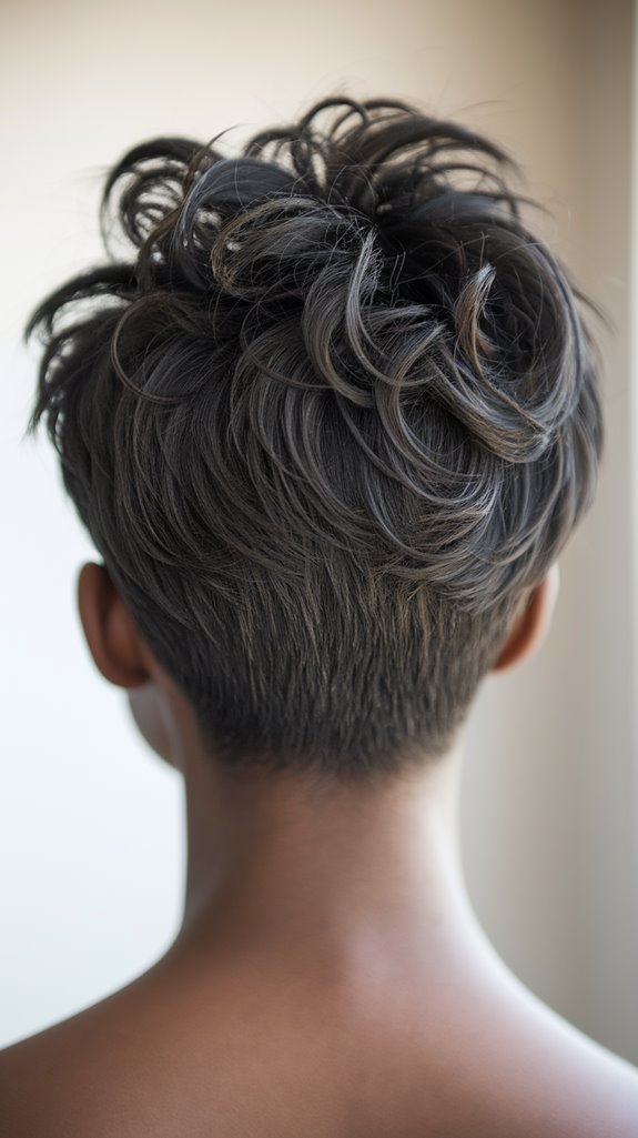 choppy bangs textured pixie