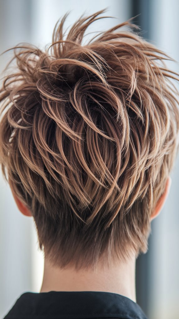 choppy layered playful hairstyle