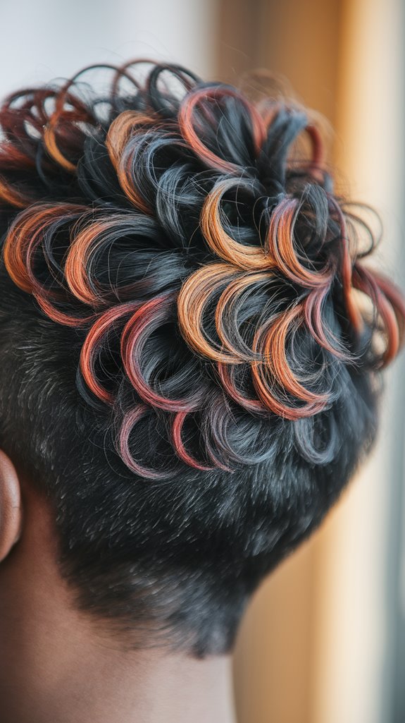 colorful natural pixie hairstyle